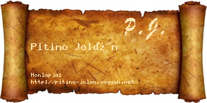 Pitino Jolán névjegykártya